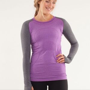 LULULEMON SWIFTLY VIOLET BLACK 10